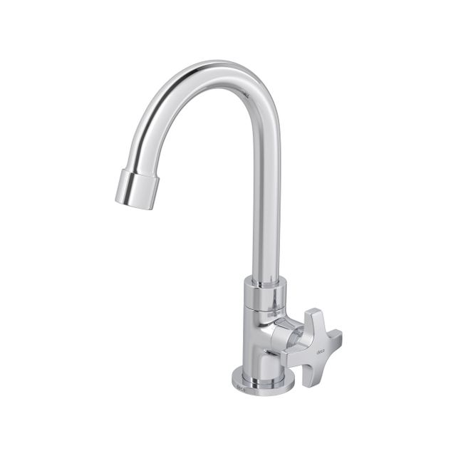 Torneira De Mesa Bica Alta Para Lavatório Max Cromado - 1196.C34 - Deca Torneira De Mesa Bica Alta Para Lavatório Max Cromado - 1196.C34 - Deca