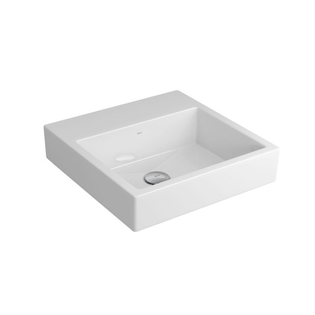 Cuba De Sobrepor Quadrada Com Mesa Branco - L.735.17 - Deca Cuba De Sobrepor Quadrada Com Mesa Branco - L.735.17 - Deca