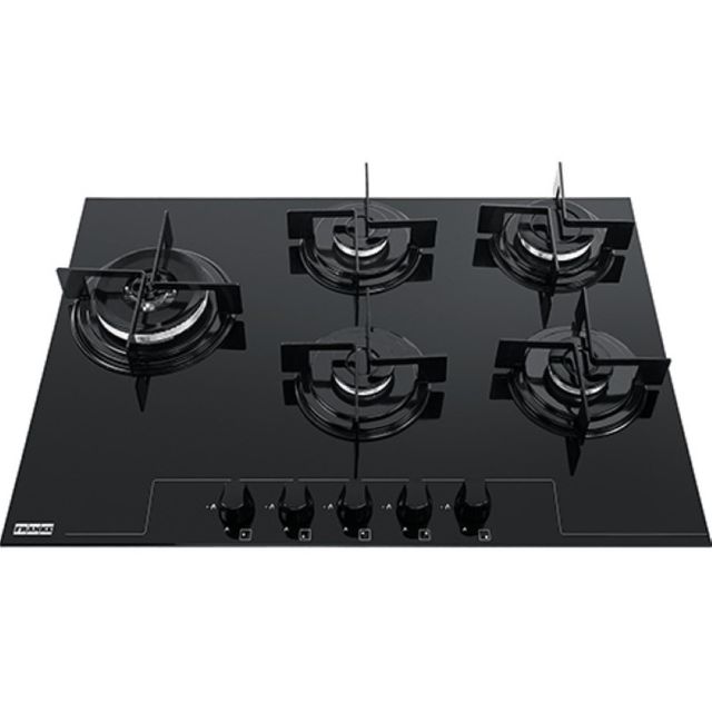 Fogão Cooktop Glass 5 bocas gás 75x52 mesa vidro - (14638) Franke Fogão Cooktop Glass 5 bocas gás 75x52 mesa vidro - (14638) Franke