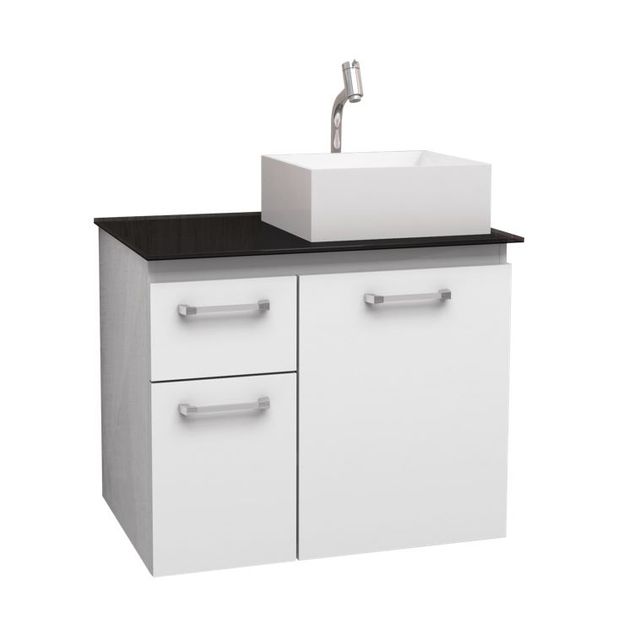 Gabinete em aço para banheiro Figo Branco 60cm  - Cozimax