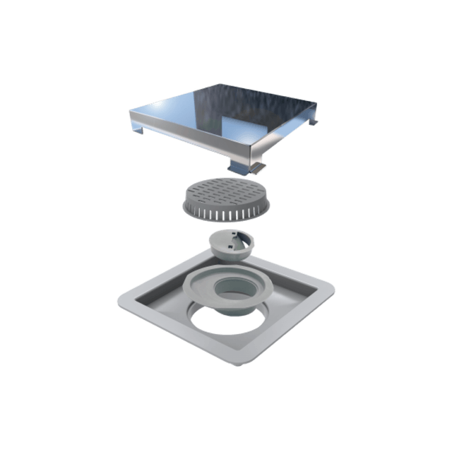 Ralo Square tampa Inox 15x15 (210) - Ralo Linear Ralo Square tampa Inox 15x15 (210) - Ralo Linear