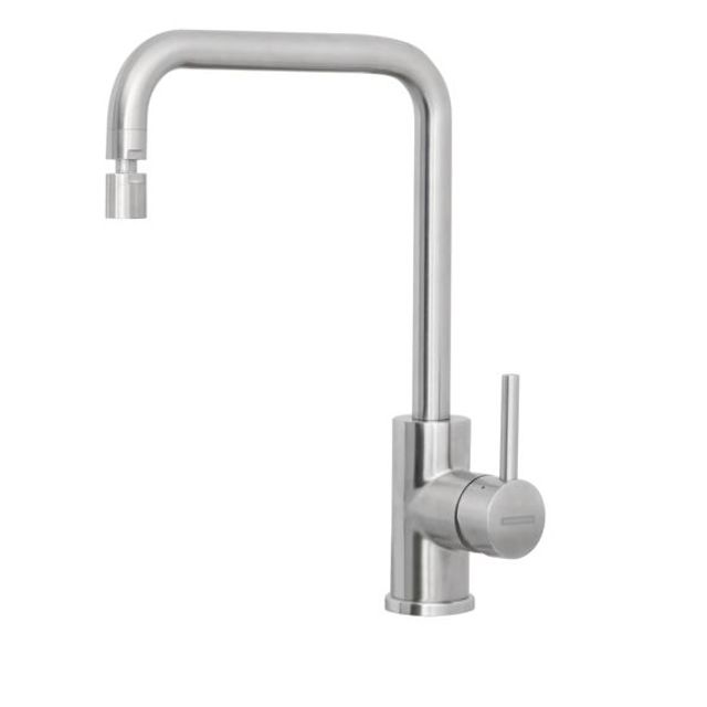 Misturador Monocomando Angolare em Aço Inox com acabamento Scotch Brite e Bica Articulada - 94520/022 - Tramontina Misturador Monocomando Angolare em Aço Inox com acabamento Scotch Brite e Bica Articulada - 94520/022 - Tramontina