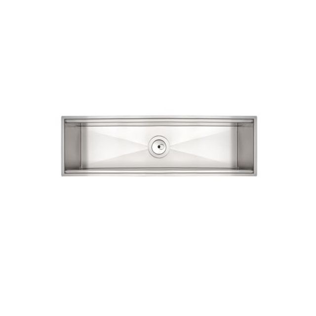 Calha Úmida para Sobrepor Aço Inox com Acabamento Scotch Brite 60x18 - 94534/001 - Tramontina Calha Úmida para Sobrepor Aço Inox com Acabamento Scotch Brite 60x18 - 94534/001 - Tramontina