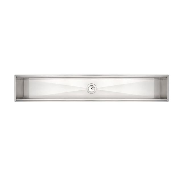 Calha Úmida para Sobrepor Aço Inox com Acabamento Scotch Brite 105x18 - 94534/003 - Tramontina Calha Úmida para Sobrepor Aço Inox com Acabamento Scotch Brite 105x18 - 94534/003 - Tramontina