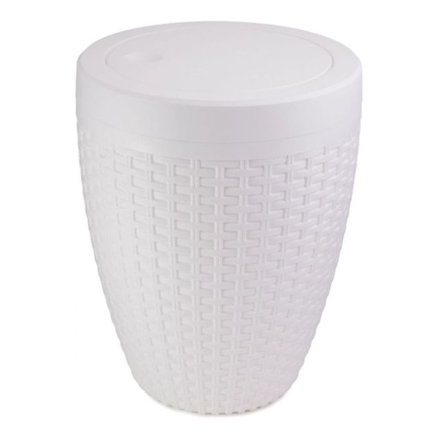 Cesto Rattan 7,5L Branco - Aquaplás Cesto Rattan 7,5L Branco - Aquaplás