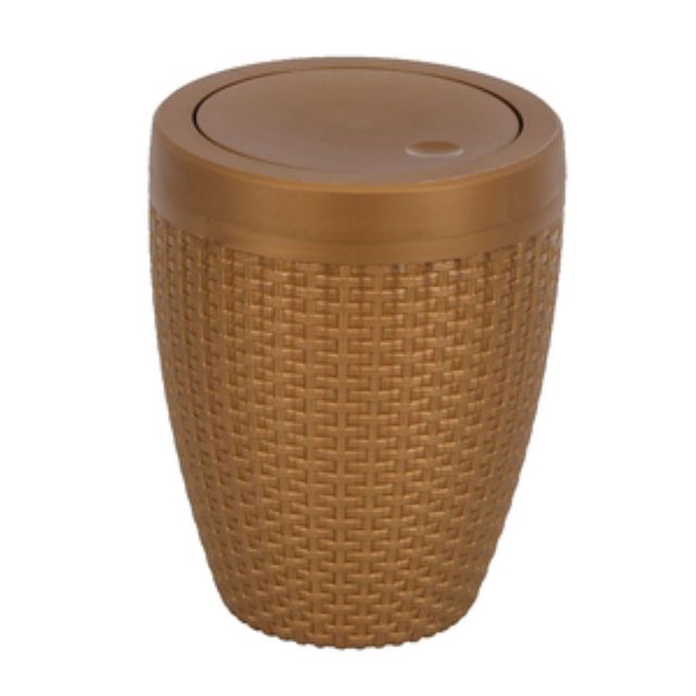 Cesto Rattan 7,5L Ouro - Aquaplás Cesto Rattan 7,5L Ouro - Aquaplás