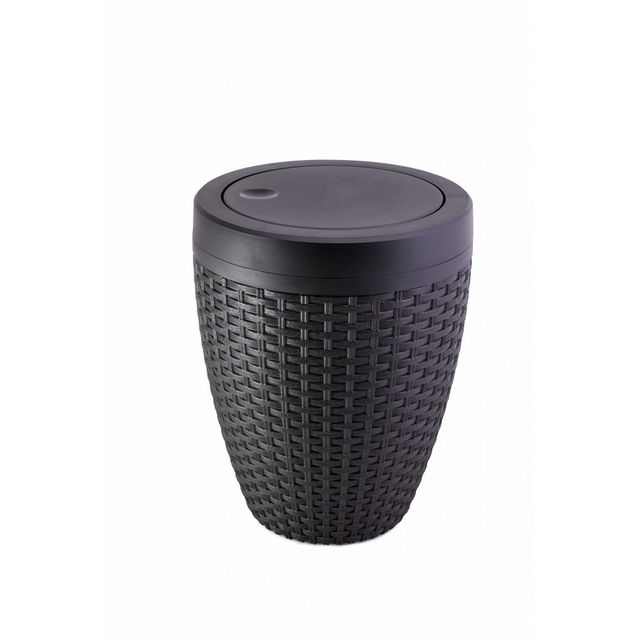 Cesto Rattan 7,5L Preto - Aquaplás Cesto Rattan 7,5L Preto - Aquaplás