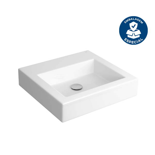 Cuba De Apoio Quadrada Branca - L.737.17 - Deca Cuba De Apoio Quadrada Branca - L.737.17 - Deca