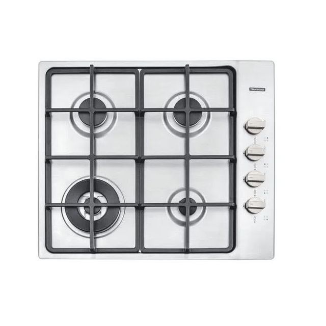Cooktop a Gás Square em Aço Inox e Trempes em Ferro Fundido 4 Queimadores - 94701/214 - Tramontina Cooktop a Gás Square em Aço Inox e Trempes em Ferro Fundido 4 Queimadores - 94701/214 - Tramontina