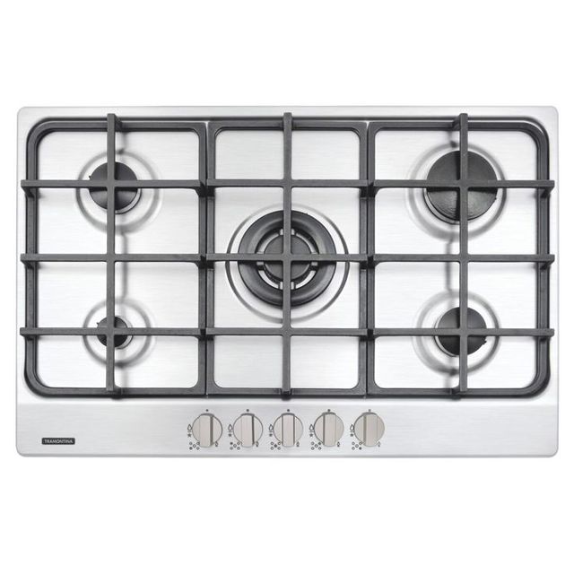 Cooktop a Gás New Penta em Aço Inox e Trempes em Ferro 5 Queimadores - 94716/114 - Tramontina Cooktop a Gás New Penta em Aço Inox e Trempes em Ferro 5 Queimadores - 94716/114 - Tramontina