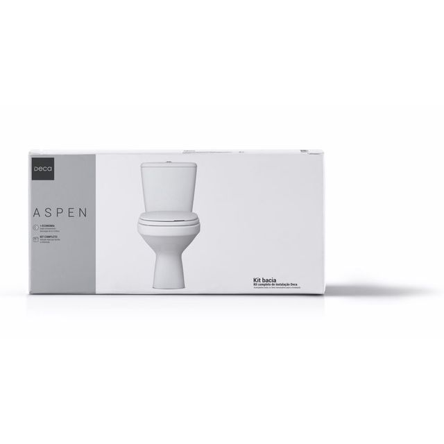 Kit Completo Bacia com Caixa Acoplada Aspen Branco - KP.750.17 - Deca Kit Completo Bacia com Caixa Acoplada Aspen Branco - KP.750.17 - Deca