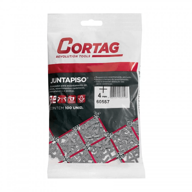 Espaçador Juntapiso 4 mm / Pacote com 100 peças - 60557 - Cortag Espaçador Juntapiso 4 mm / Pacote com 100 peças - 60557 - Cortag
