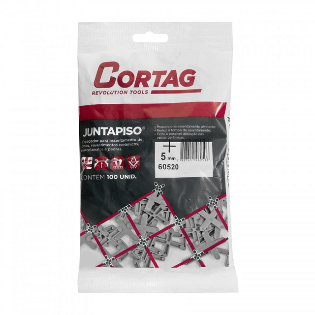 Espaçador Juntapiso 5 mm / Pacote com 100 peças - 60520 - Cortag Espaçador Juntapiso 5 mm / Pacote com 100 peças - 60520 - Cortag