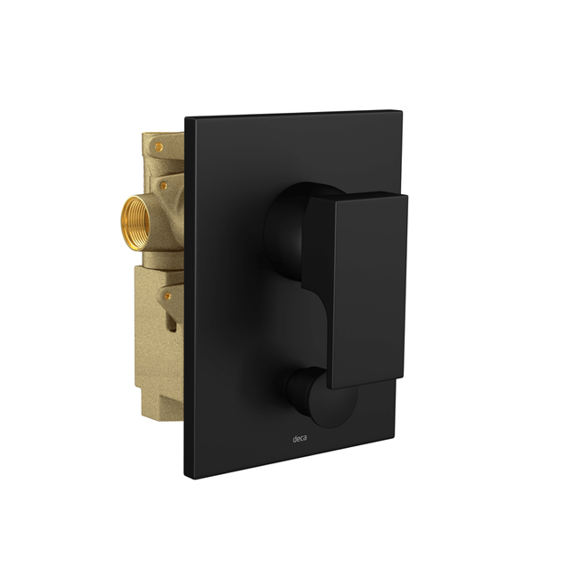 Misturador Monocomando 4 Vias De Chuveiro Com Desviador Para Banheira Unic Black Matte - 2994.BL90.MT - Deca Misturador Monocomando 4 Vias De Chuveiro Com Desviador Para Banheira Unic Black Matte - 2994.BL90.MT - Deca