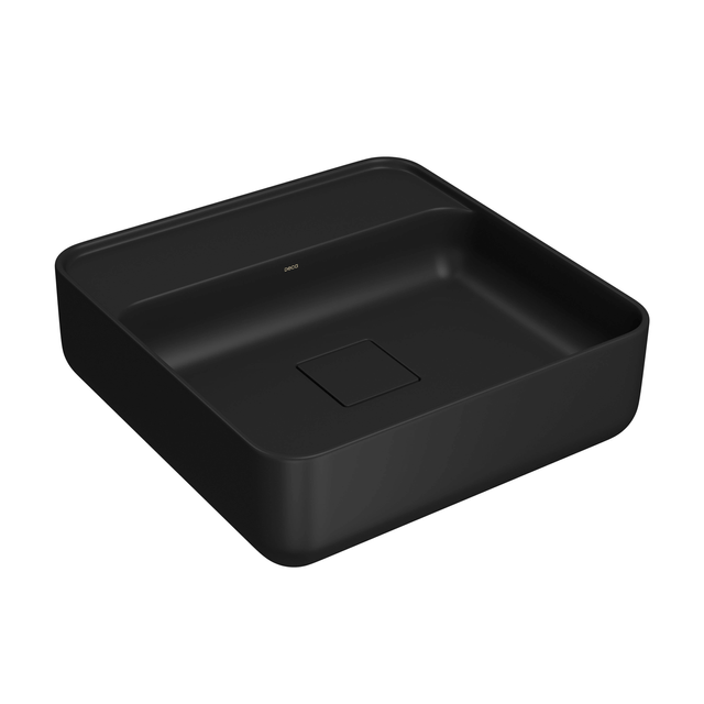 Cuba Quadrada De Apoio Com Mesa 40 Cm Ébano Fosco Cubas Slim - L.11040.M.94 - Deca Cuba Quadrada De Apoio Com Mesa 40 Cm Ébano Fosco Cubas Slim - L.11040.M.94 - Deca