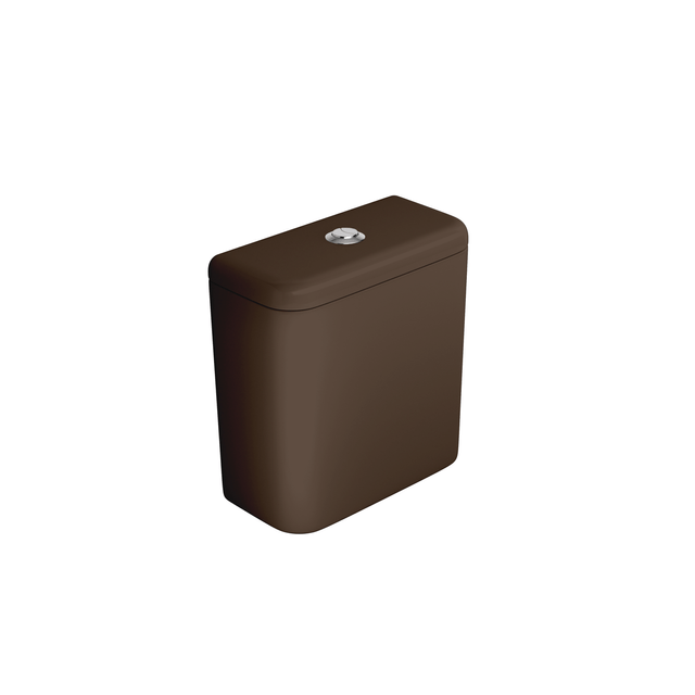 Caixa Acoplada Com Acionamento Duo Carrara / Nuova Marrom Fosco / Cromado - CD.11F.22 - Deca Caixa Acoplada Com Acionamento Duo Carrara / Nuova Marrom Fosco / Cromado - CD.11F.22 - Deca