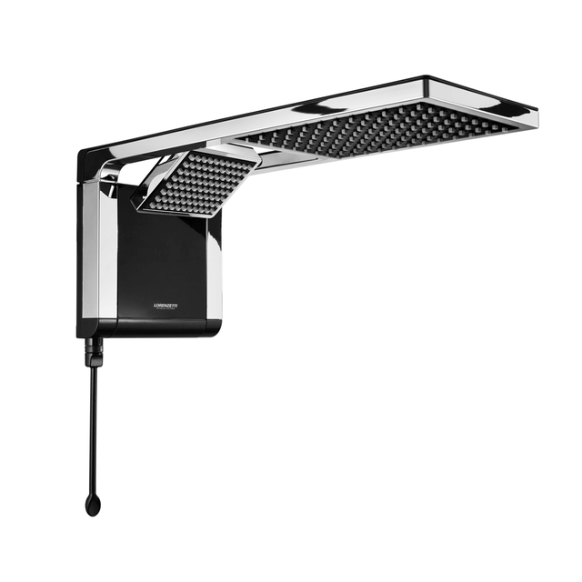 Ducha Acqua Duo Preto com cromado 220V 7800W - Lorenzetti Ducha Acqua Duo Preto com cromado 220V 7800W - Lorenzetti