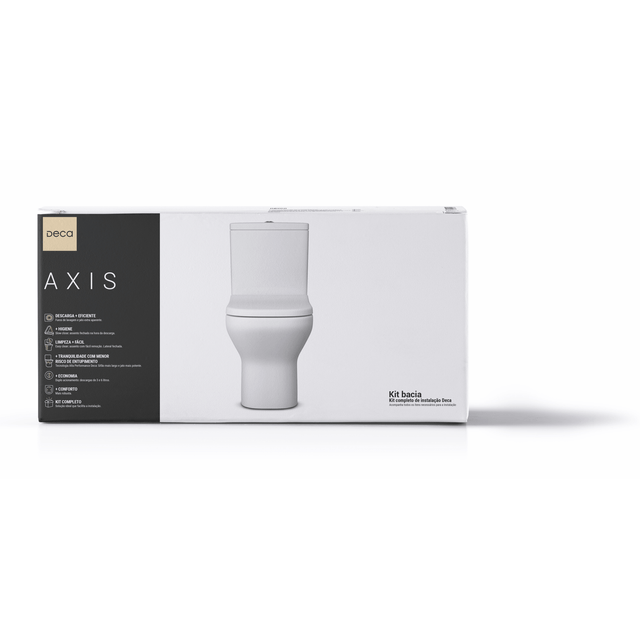 Kit Completo Bacia com Caixa Acoplada Axis Branco - KP.470.17 - Deca Kit Completo Bacia com Caixa Acoplada Axis Branco - KP.470.17 - Deca