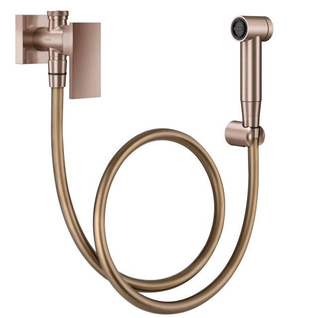 Ducha higiênica com registro e derivação New Edge cobre escovado - 00925669 - Docol Ducha higiênica com registro e derivação New Edge cobre escovado - 00925669 - Docol