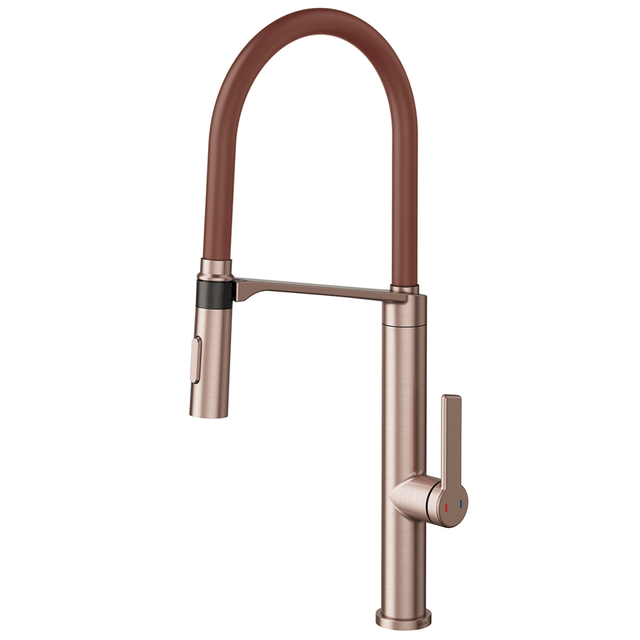 Monocomando DOC Cobre Escovado com mangueira na cor corten - 006957BX - Docol Monocomando DOC Cobre Escovado com mangueira na cor corten - 006957BX - Docol