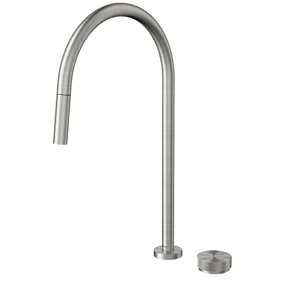 Torneira para Cozinha de Mesa com ducha retrátil inox escovado - 015467BH - Docol