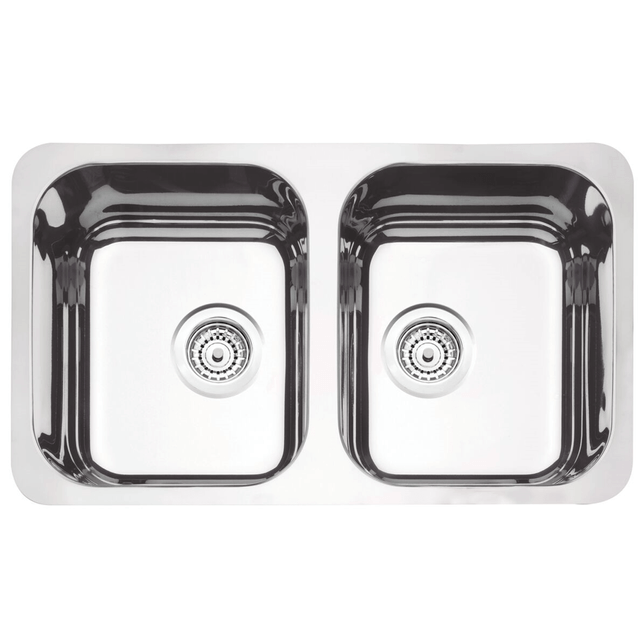 Cuba de embutir Isis Plus 2C 34 BL em Aço Inox Alto Brilho 77,5x45 cm - 94033/202 - Tramontina Cuba de embutir Isis Plus 2C 34 BL em Aço Inox Alto Brilho 77,5x45 cm - 94033/202 - Tramontina