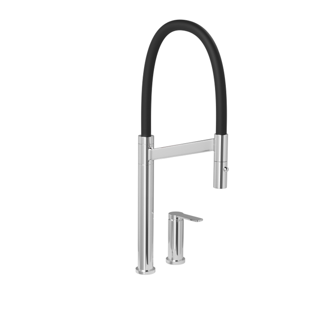 Misturador Monocomando de Mesa para Cozinha Deca Colore Cromado e Preto - 2289.C.PT - Deca Misturador Monocomando de Mesa para Cozinha Deca Colore Cromado e Preto - 2289.C.PT - Deca