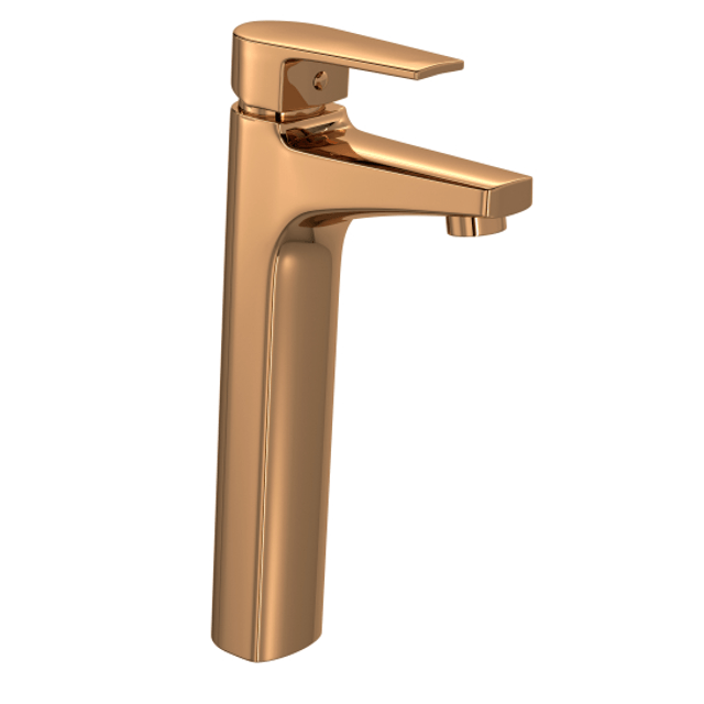 Misturador Monocomando de Mesa Bica Alta para Lavatório Level Red Gold - 2885.GL26.RD - Deca Misturador Monocomando de Mesa Bica Alta para Lavatório Level Red Gold - 2885.GL26.RD - Deca