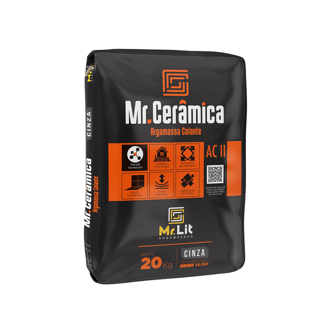 Argamassa Mr. Ceramica Cinza (AC-II) 20KG - Mr. Lit Argamassa Mr. Ceramica Cinza (AC-II) 20KG - Mr. Lit