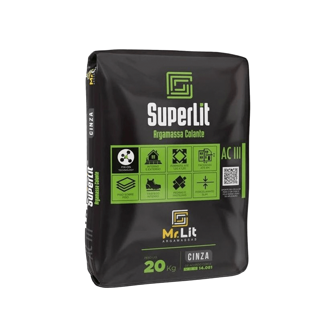 Argamassa Externa ACIII Superlit Premium Branco 20kg Mr. Lit