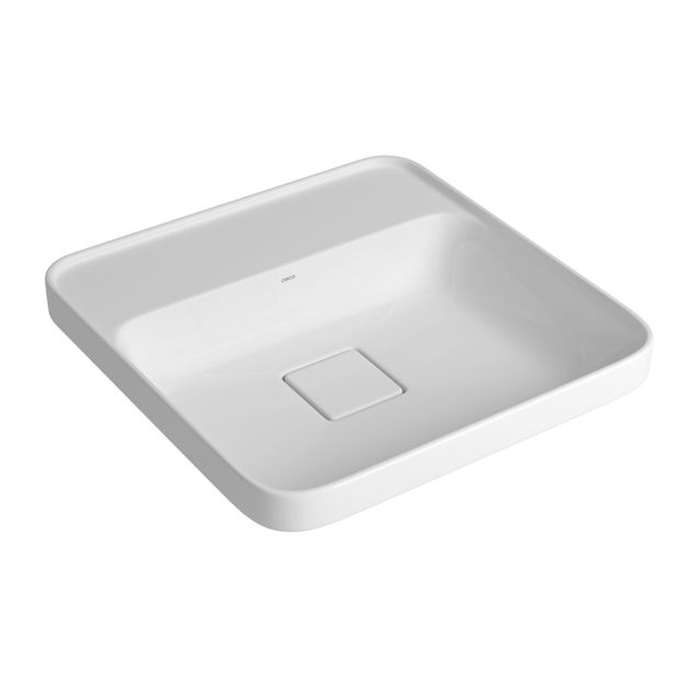 Cuba Quadrada de Sobrepor com Deck Branco Slim 40cm - L.21040.M.17 - Deca Cuba Quadrada de Sobrepor com Deck Branco Slim 40cm - L.21040.M.17 - Deca