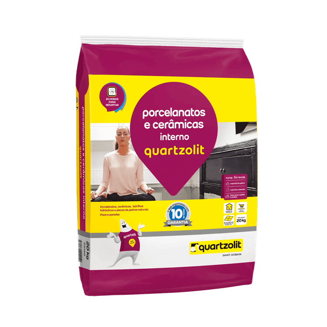 Argamassa Porcelanatos e Cerâmicas Interno 20KG - Quartzolit Argamassa Porcelanatos e Cerâmicas Interno 20KG - Quartzolit