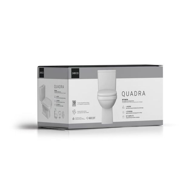 Kit Quadra Completo Bacia com Caixa Acoplada Branco - KP.211.17 - Deca Kit Quadra Completo Bacia com Caixa Acoplada Branco - KP.211.17 - Deca