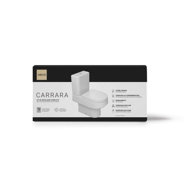 Kit Carrara Completo Bacia com Caixa Acoplada Branco - KP.606.17 - Deca