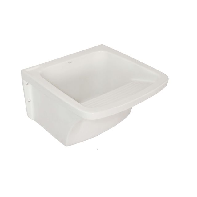 Tanque para lavanderia 20L sem furo Branco - 55TQ01-1FB - Fiori Tanque para lavanderia 20L sem furo Branco - 55TQ01-1FB - Fiori