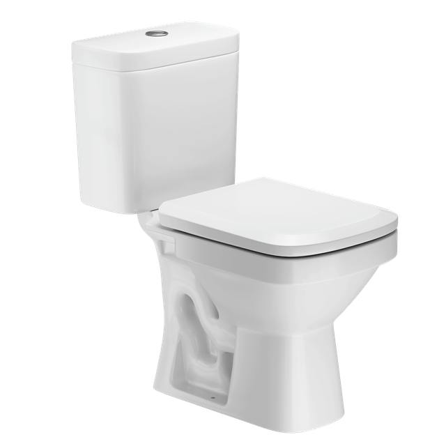 Kit Bacia com Caixa Acoplada Branco Lírio - 55KT77-1FB - Fiori Kit Bacia com Caixa Acoplada Branco Lírio - 55KT77-1FB - Fiori