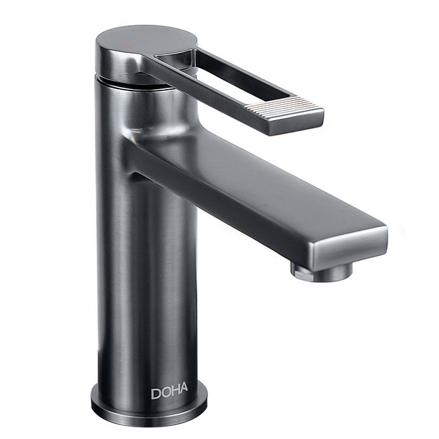 Misturador Monocomando Bica Baixa Grafite Lavatório - 2875.RIWA.GF - Doha Misturador Monocomando Bica Baixa Grafite Lavatório - 2875.RIWA.GF - Doha