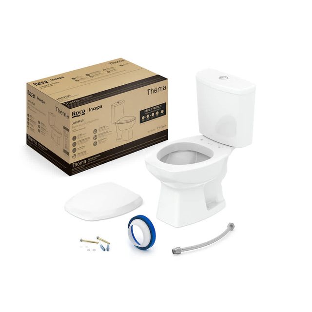 Kit Bacia com Caixa Acoplada Branco Thema - 25723 - Incepa